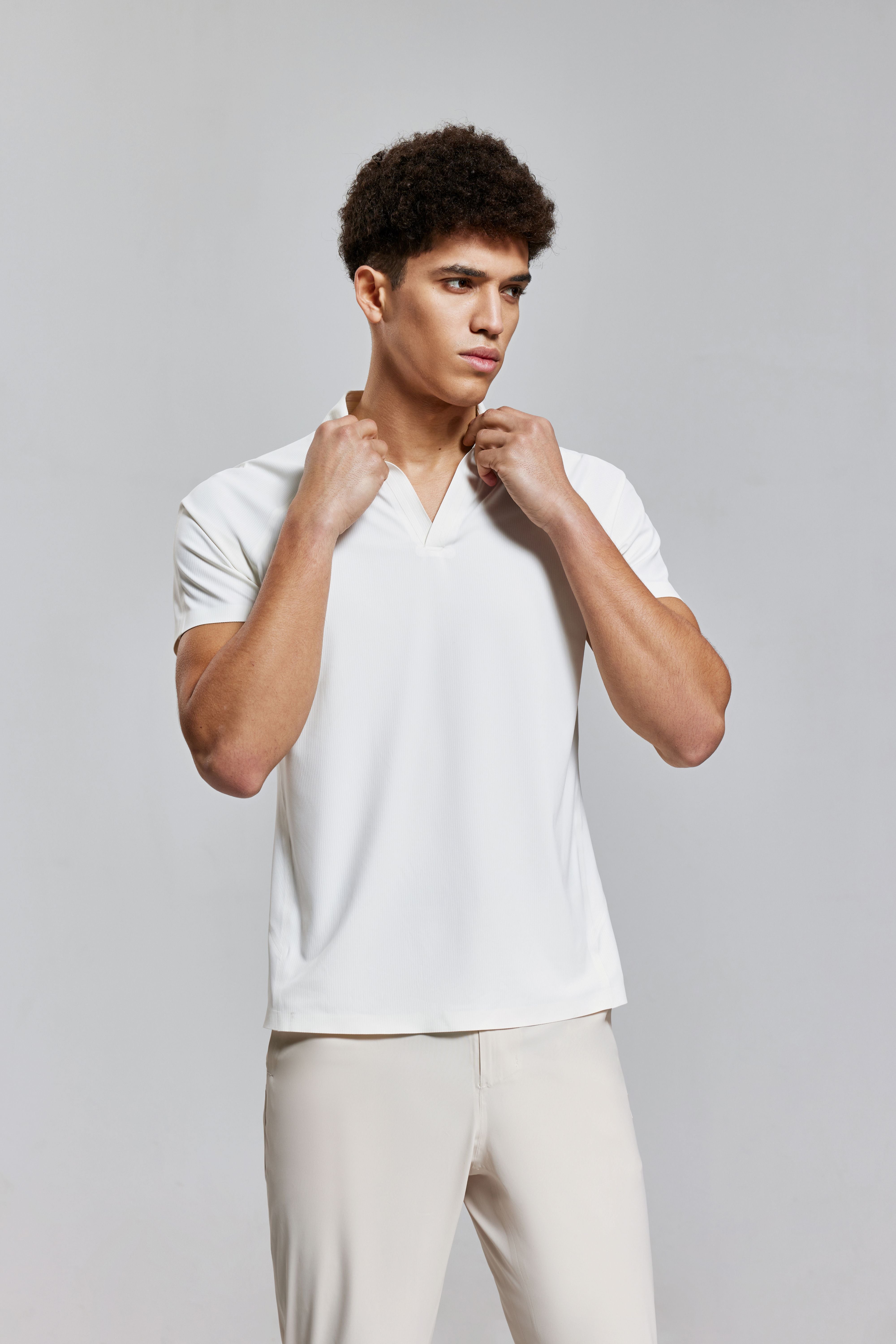 V-Neck Polo Tee