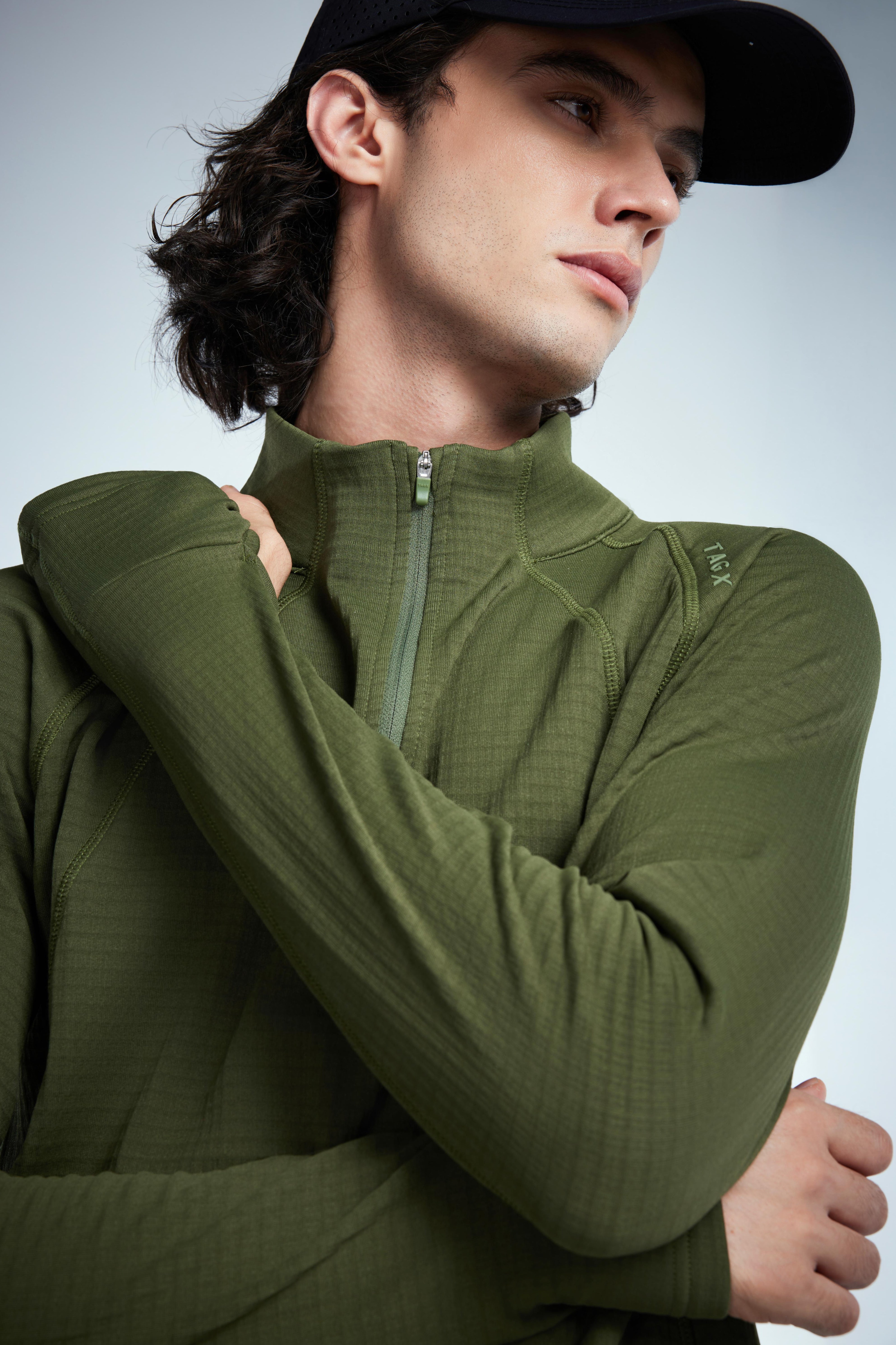 Padded Quarter-Zip Pullover